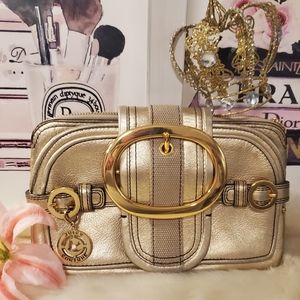 ***SOLD***Juicy Couture Gold Clutch Handbag! *Vintage*